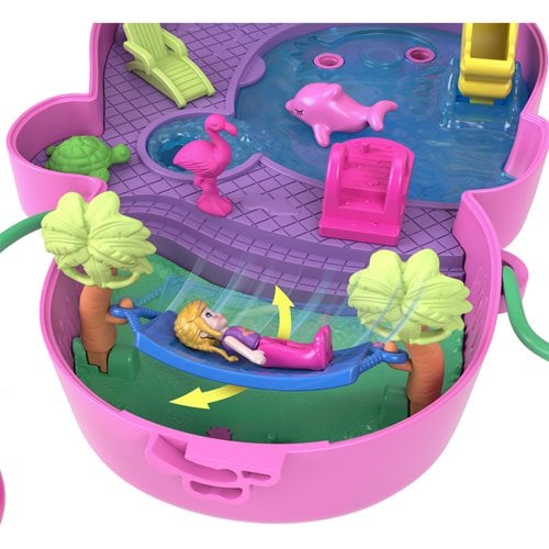 Polly Pocket Adventures in Rio Momma Monkey and Baby Compact Playset
